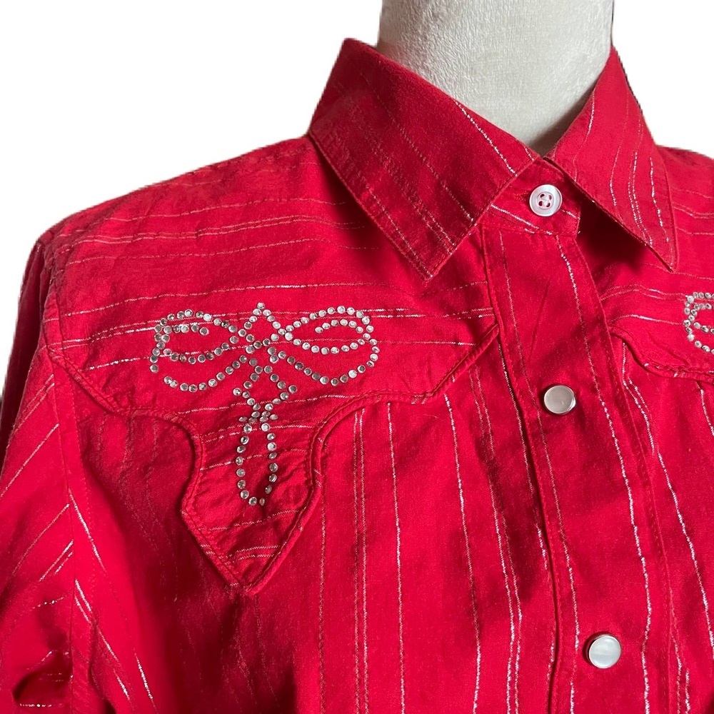Rough Rider Rhinestone Button Down Size L - Picture 10 of 12